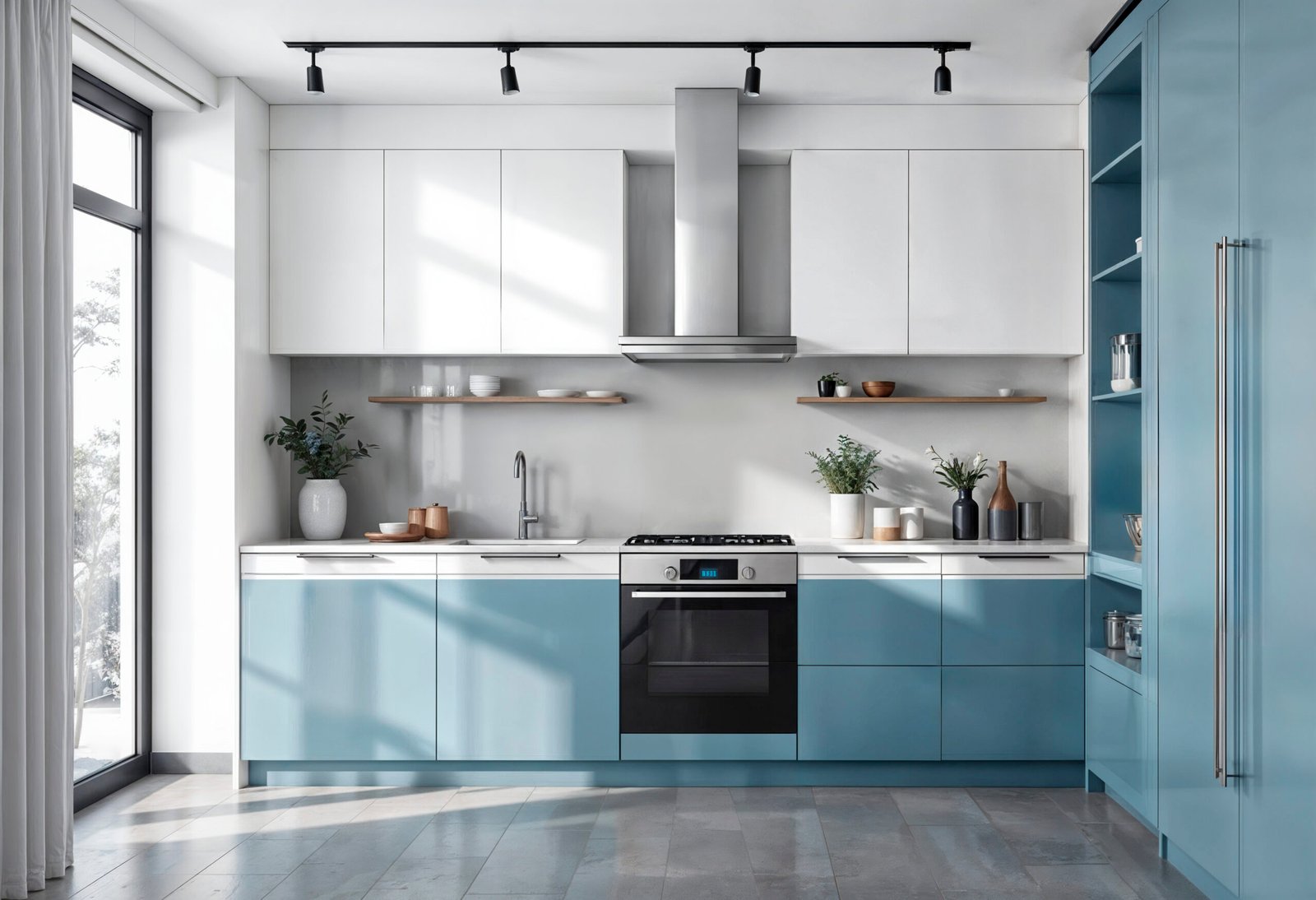 modern-kitchen-design-with-blue-cabinets